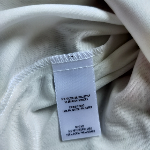 Danny and Nicole Ivory hot pink floral stripe textured faux-wrap dress size 12 - Picture 15 of 16